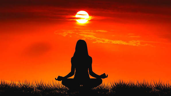 Evening candlelight meditation at our Bangalore meditation center